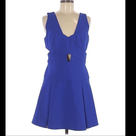 BCBG Maxazria "Harlie" Blue Cut Out Mini Dress NWT - Picture 2 of 9